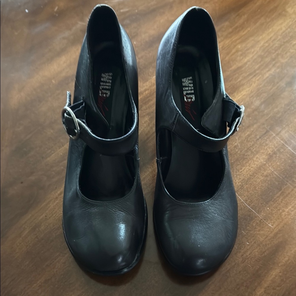 Wild Pair Black Chunky Heel Mary Jane Shoes